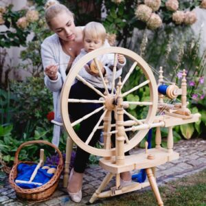 spinning our hemp to weave our clothes...